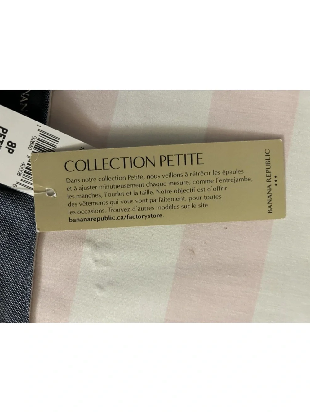 NWT Banana Republic Avery White Linen Blend Belted Crop Pants 8P Petite